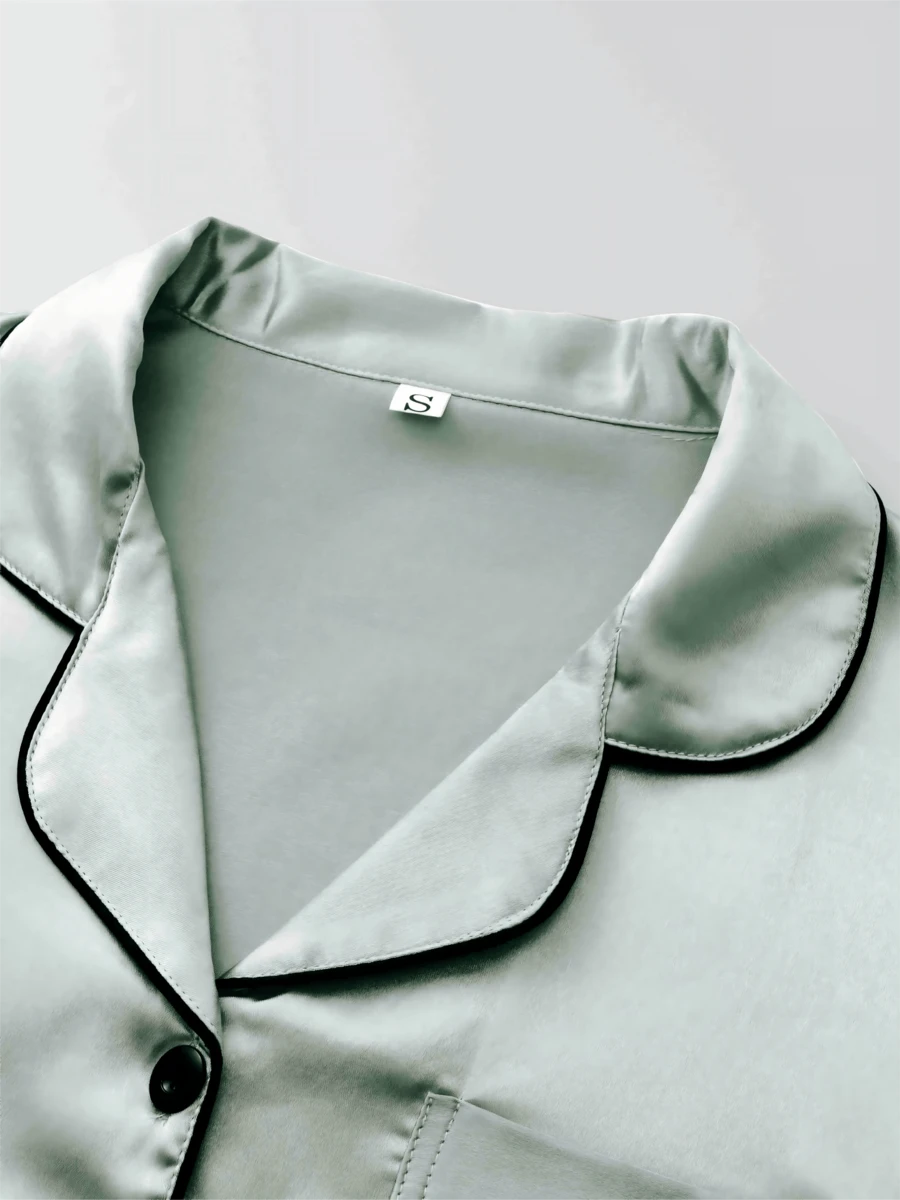 A Lazy And Relaxed Vibe, High-End Ice Silk Pajama Set, The Ultimate Loungewear For Outdoor Wear, Full Of Cold And Soothing Relaxation A Lazy And Relaxed Vibe, High-End Ice Silk Pajama Set, The Ultimate Loungewear For Outdoor Wear, Full Of Cold And Soothing Relaxation