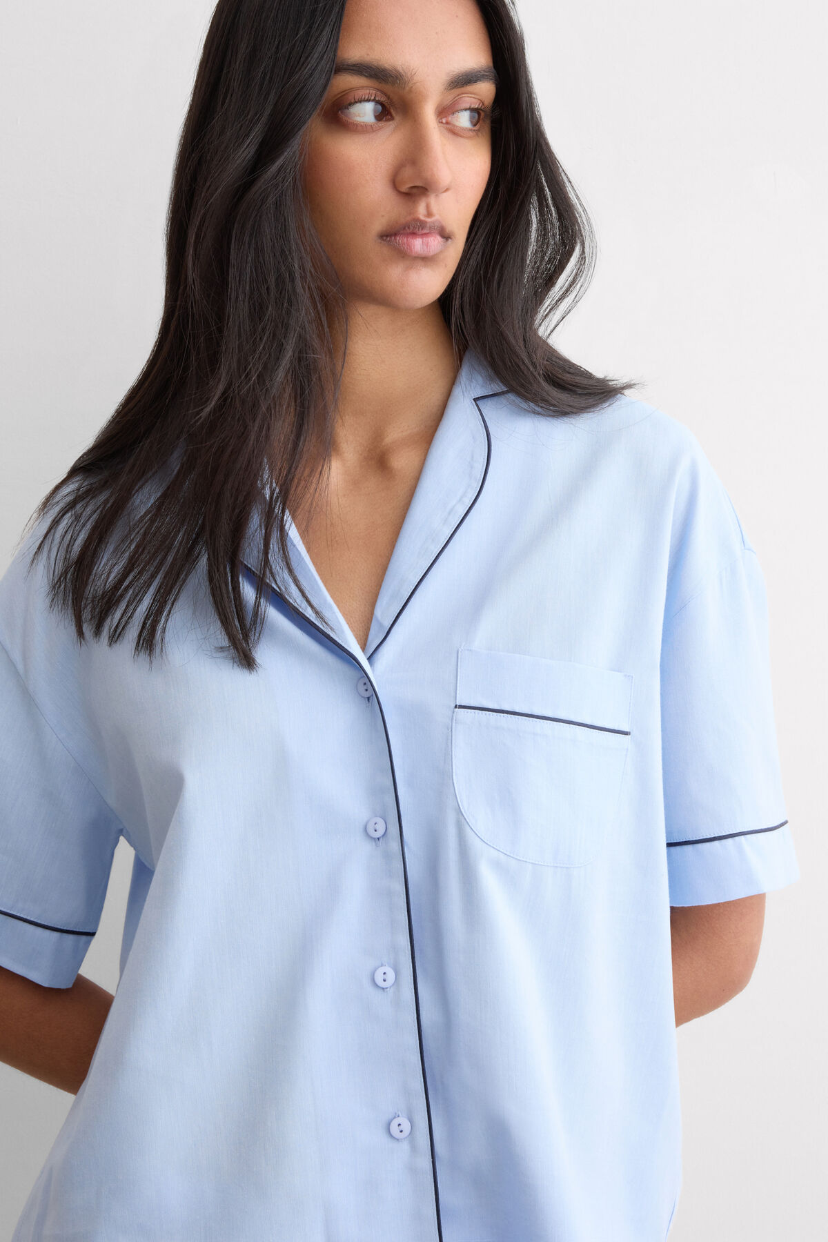 Chambray NI Cotton and Modal Short Pajamas