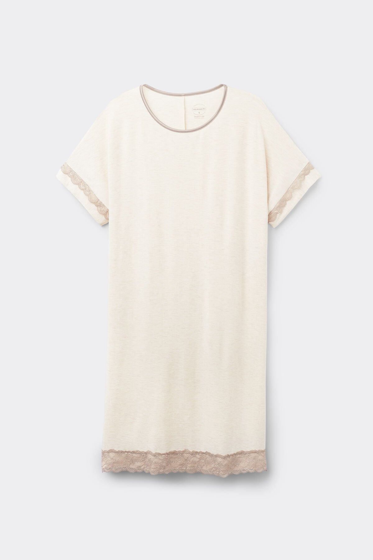 Lace Trim Short Sleeve Nightgown Lace Trim Short Sleeve Nightgown