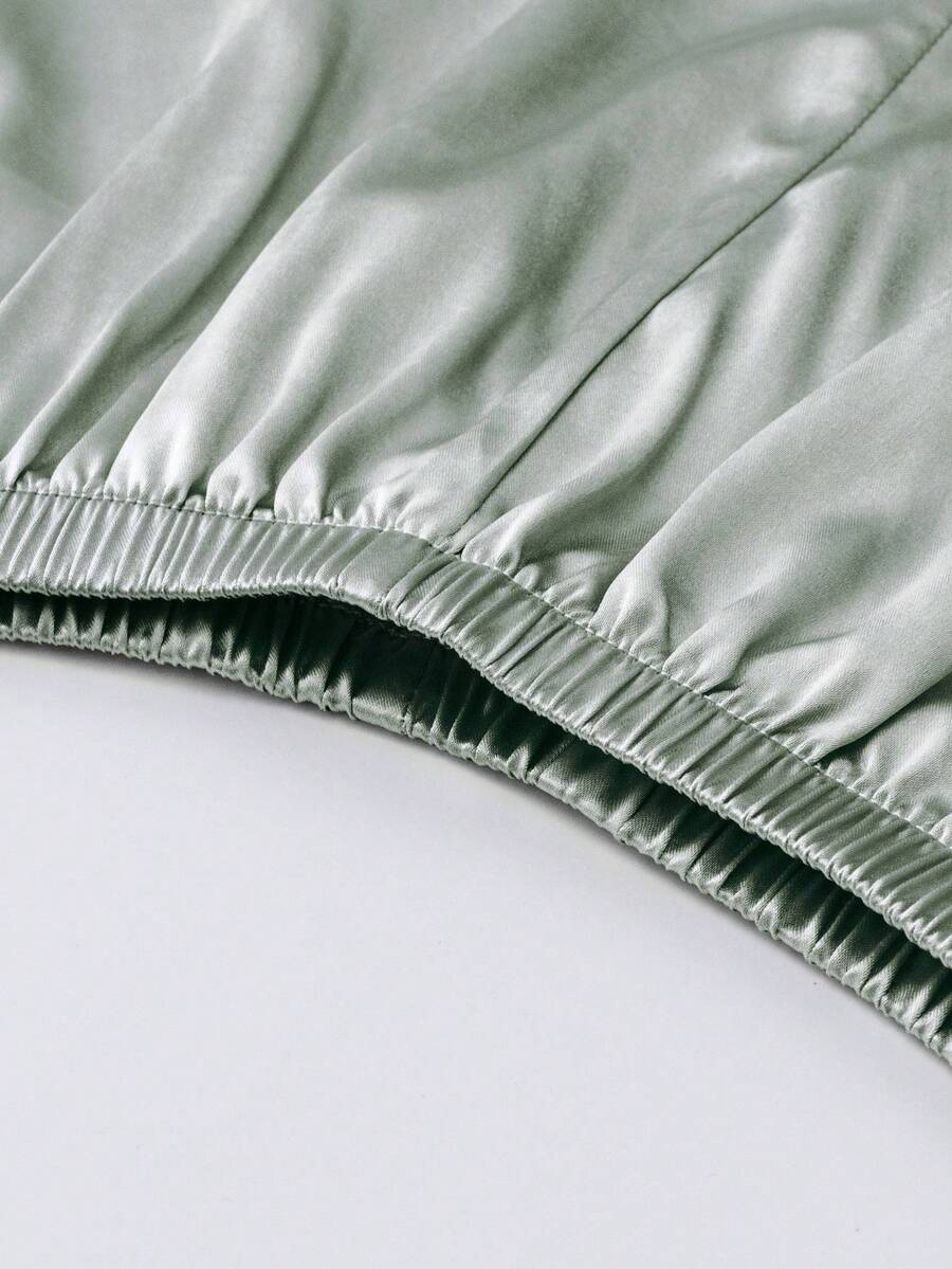 A Lazy And Relaxed Vibe, High-End Ice Silk Pajama Set, The Ultimate Loungewear For Outdoor Wear, Full Of Cold And Soothing Relaxation A Lazy And Relaxed Vibe, High-End Ice Silk Pajama Set, The Ultimate Loungewear For Outdoor Wear, Full Of Cold And Soothing Relaxation